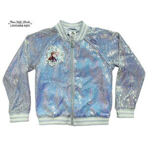 Disney Frozen 9-10Y Elsa & Anna Sequin Varsity Jacket